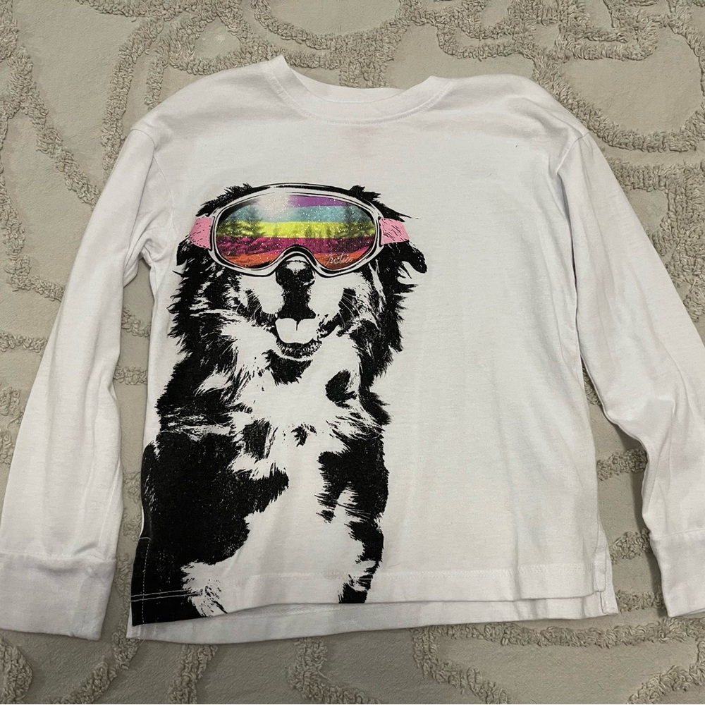 Justice glittered long sleeve top